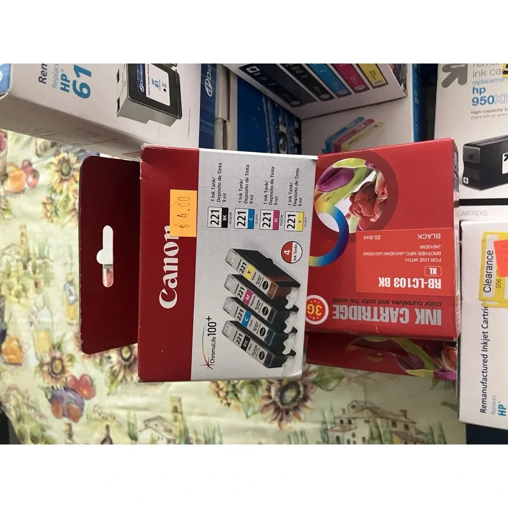 Mixed Lot of Epson, Brother & HP Printer Ink – New, Open Box & Lightly Used item